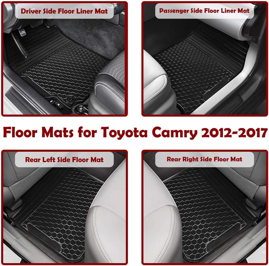 2012 Toyota Camry Rubber Floor Mats