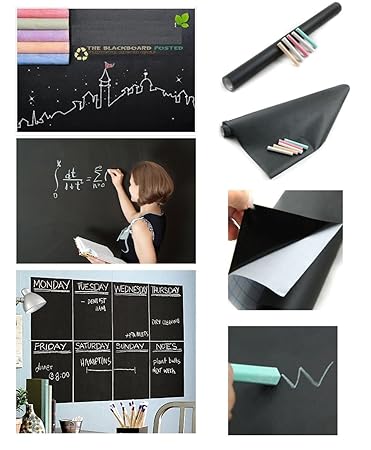 Buy Packnbuy Black Board Vinyl Wall Sticker Removable Decal ... Buy Packnbuy Black Board Vinyl Wall Sticker Removable Decal ...