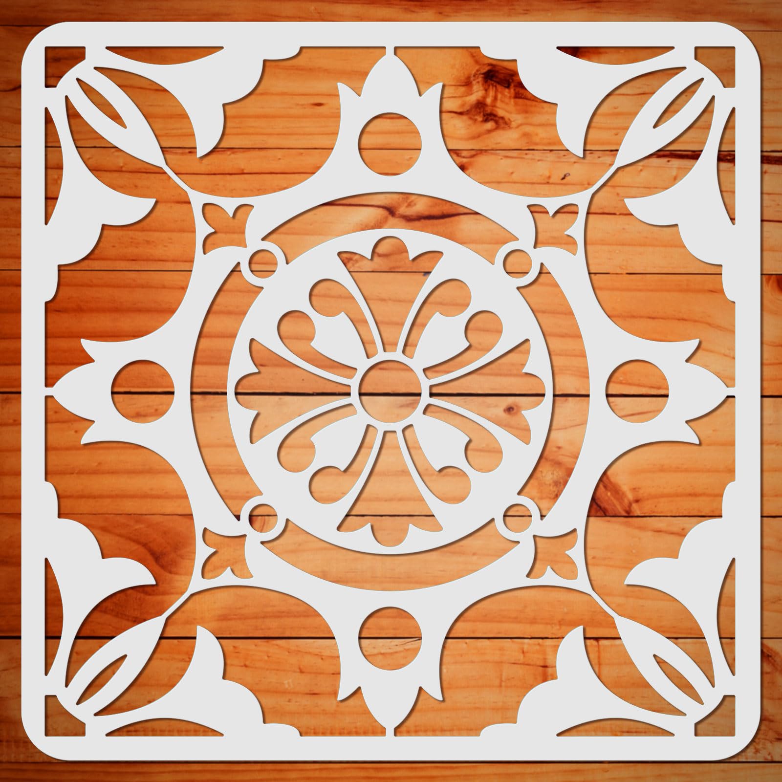 ORIGACH 30 x 30 cm Large Mandala Stencil for Painting, Reusable DIY Drawing Template for Art Designs on Windows, Walls, Wood and Tiles