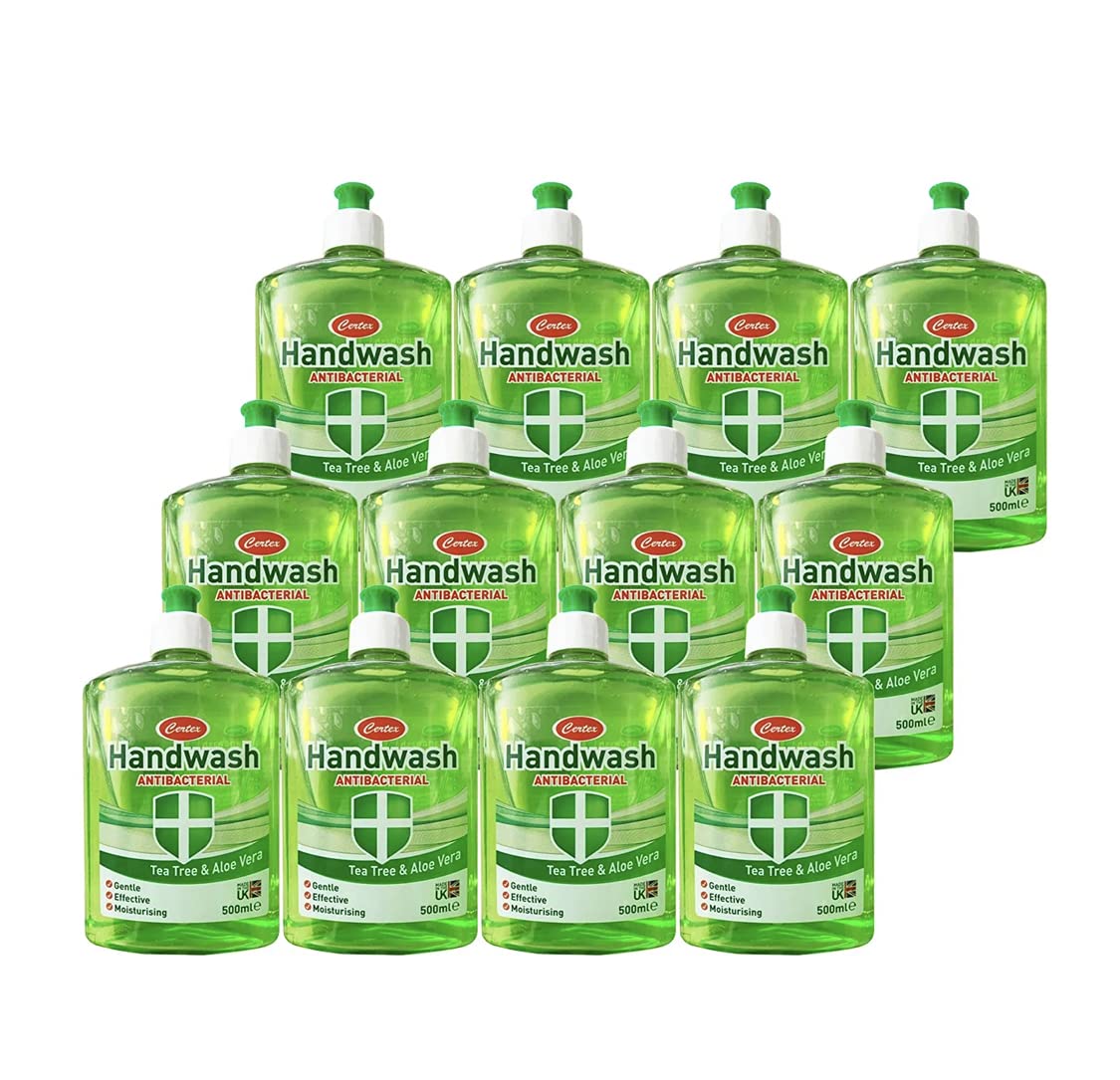Certex Antibacterial Hand Wash Tea Tree & Aloe Vera - Green (pack of 12)