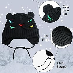 BAVST Baby Beanie Hat for Winter with Earfalp Cute