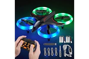 PIGNR Mini Drone for Kids, LED RC Drone, Remote Control RC Quadcopter, with 360° 3D Eversion and Throwing Flight Function, Gift/Toys for Boys & Girls