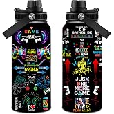 Gamer 32oz Water Bottle Gaming Gifts for Kids Teen Game Boys Son Adults Gaming Tumbler Presents Gamers Birthday Party Christmas Game Decor Gift Gamer Cup