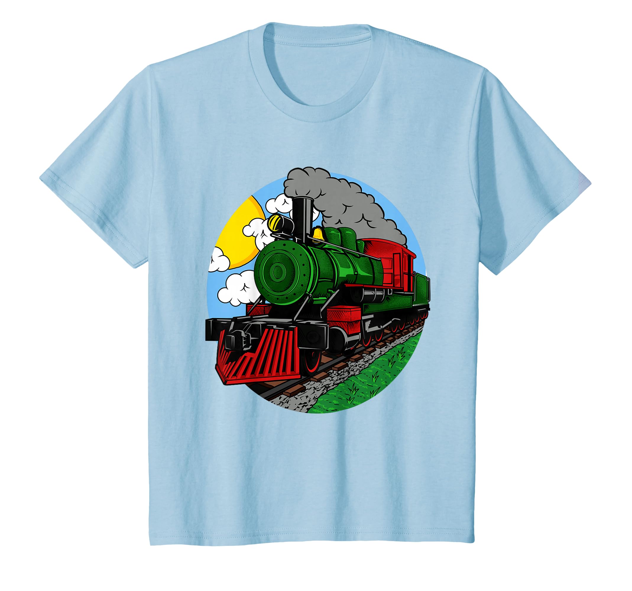 Steam Locomotive Gift For Boys or Girls Railroad Train T-Shirt