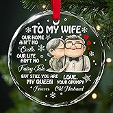 Wife Love Ornament 2025 – Husband to Wife Christmas Ornaments, Sweet Sentimental Xmas Tree Decor and Meaningful for Her