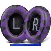 SOULWIT Replacement Earpads for Bose 700 (NC700) Wireless Headphones, Ear Pads Cushions with Softer Protein Leather, High-Density Noise Cancelling Foam, Added Thickness - Purple Black