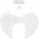 Redstar White Angel Wings and Halo Costume Women Girls view 1
