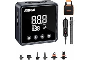 AstroAI P2 Paddle Board Pump 20PSI 12V DC Car Connector Portable,SUP Pump for Paddleboard, Air Pump with Auto-Off, Deflation 
