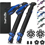 TheFitLife Collapsible Trekking Poles Lightweight Folding Walking Sticks