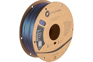Polymaker Color Changeable Starlight Dark Blue PLA 3D Printer Filament 1.75mm, Different Color by Light, Barely Visible Layer Lines - Starlight Twilight 1.75 PLA Metallic 1kg