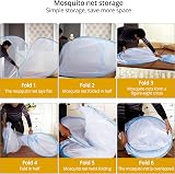 QWORK Mosquito Net for Bed 150x200x150cm Pop Up Foldable Double Door view 5
