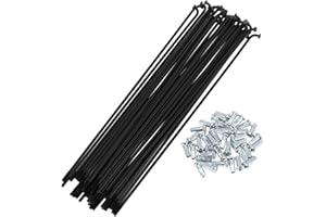 A ABSOPRO Bicycle Spokes 12G 205mm Length Bike Wheel Spokes Carbon Steel Black 1 Set