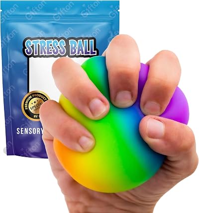 Gifton Rainbow DNA Stress Ball Fidget Toy ADHD Anxiety Relief Novelty Gift Kids