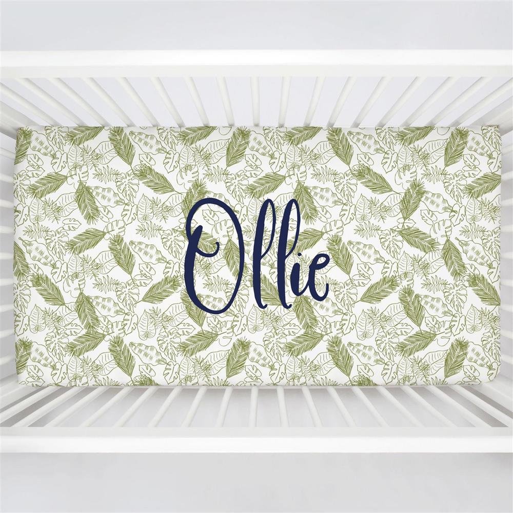 palm leaf crib sheet