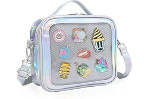 MOVOYEE Messenger Bag for Teen Women Girls Kids Casual Travel Clear Crossbody Bag Men Small Ita Bag Trendy Handbags