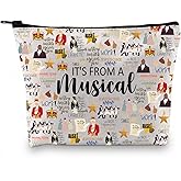 GJTIM Musical Gift Musical Theatre Gift It’s From a Musical Zipper Pouch Makeup Bag for Musical Fans (FromHamil Bag)