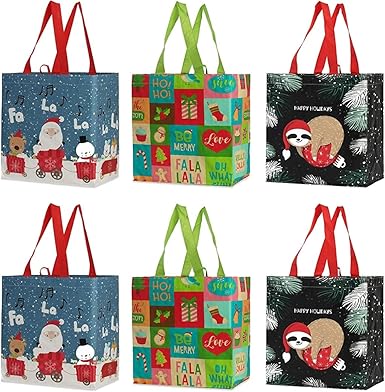 reusable shopping bags christmas