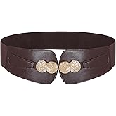 RLIBYROSE Women Wide Elastic Waist Belt Stretchy Belts for Dress Coats Vintage Ladies Fashion Waistband