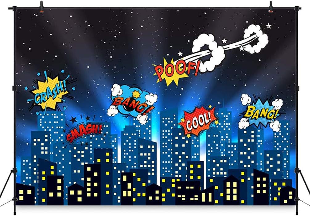 The 10 Best Comophoto Superhero Photography Backdrop City Building Birthday
