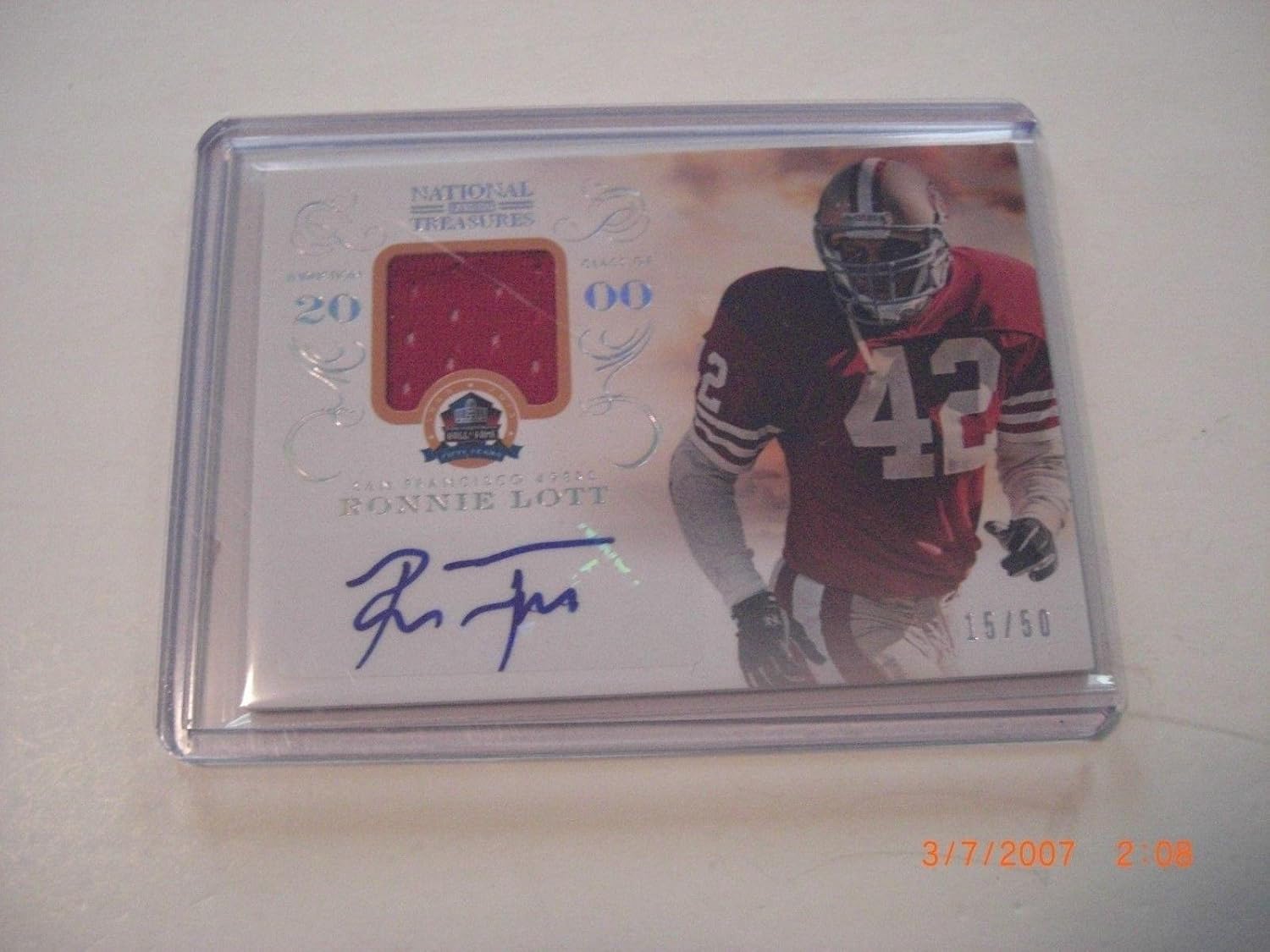 ronnie lott signed football