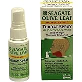 Seagate Products Homeopathic Olive Leaf Throat Spray (Pack of 1) 1 Ounce Raspberry-Spearmint