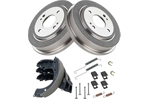 1A AUTO Rear Brake Shoes 2 Drums & Hardware Spring Kit Set for Honda Civic Fit