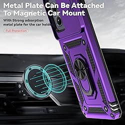 for Motorola Edge 2024 Case with Slide Camera Cover