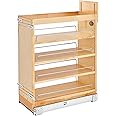 Rev-A-Shelf 10.25" Pullout Storage Organizer for Base Kitchen/Bathroom Cabinets w/Soft-Close Full Extension Slides & Adjustable Shelves, 448-BCSC-9C