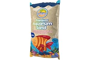 CLASSIC SAND & PLAY Natural Aquarium Sand for Freshwater and Saltwater Tanks, 40 lb. Bag, Improves Filter Life and Filtration Process, Pre-Washed Fine Sand, Natural