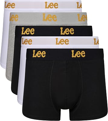 Mens Innes Boxer Shorts, 5pk Black/White/Grey Marl, L UK