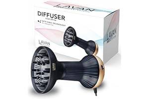 LAVANPRO NEW YORK Diffuser Hair Dryer for Curly Hair – Ionic Technology Hair Dryer with Adjustable Heat & Speed Settings for Frizz-Free, Defined Curls, Lightweight Hair Dryer, Wavy And Curly Hair