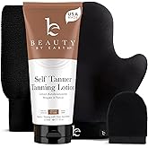 Self Tanner with Tanning Mitt - USA Made Sunless Self Tanning Lotion with Organic Ingredients