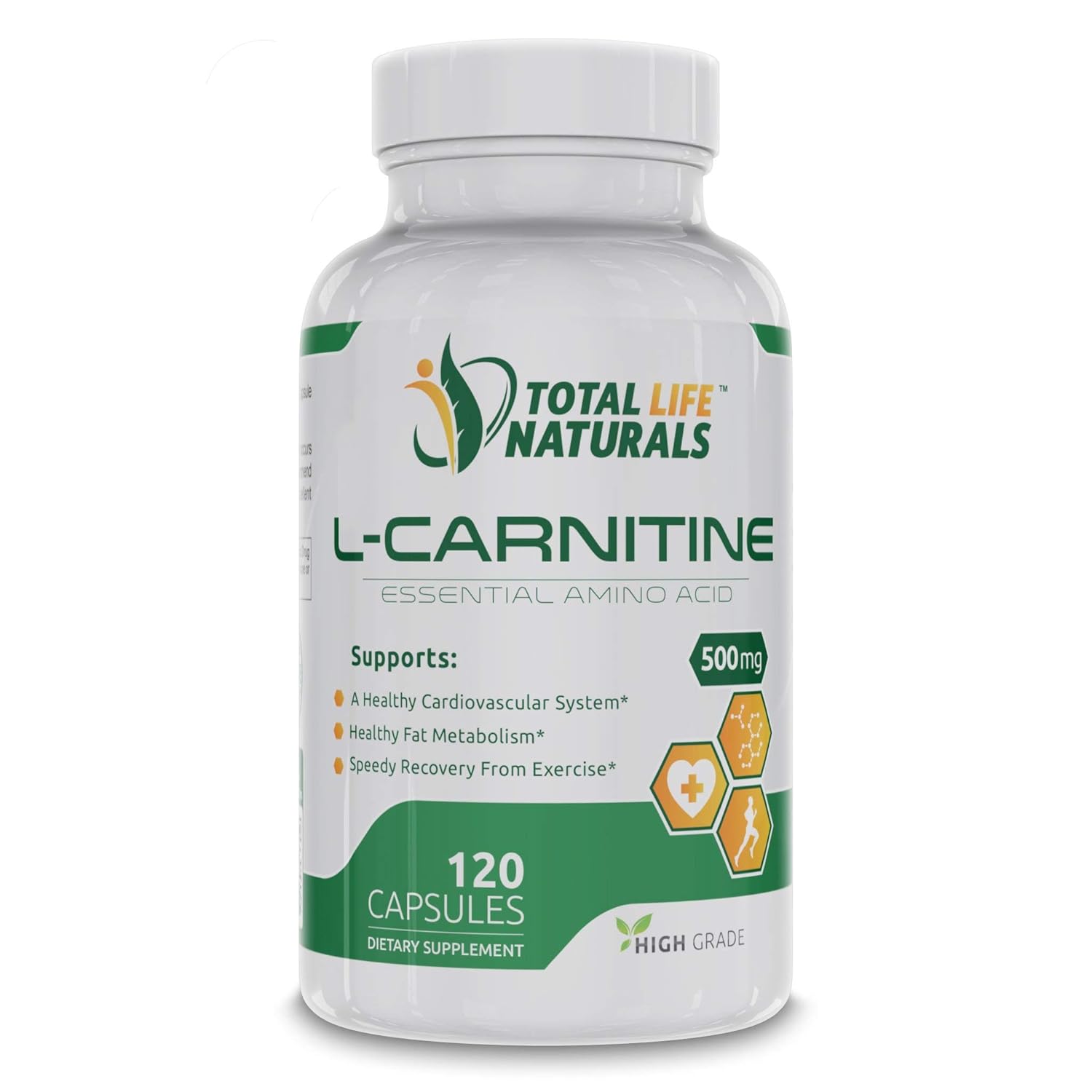 L Carnitine Tartrate 500mg Capsules 120 Natural Fat Burner