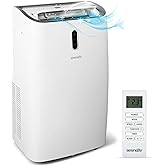 SereneLife Portable AC 14000 BTU, 3-in-1 Cooling, Dehumidifier And Fan Modes, Compact Standing Air Conditioner, Energy Effici