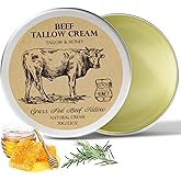 MROUVIK Beef Tallow for Skin, Tallow and Honey Cream,Tallow Face Moisturizer, Natural Grass-Fed Beef Tallow Balm with Raw Honey Moisturizing Cream for Body Lotion Skin Care for Skin (2.47 Oz)