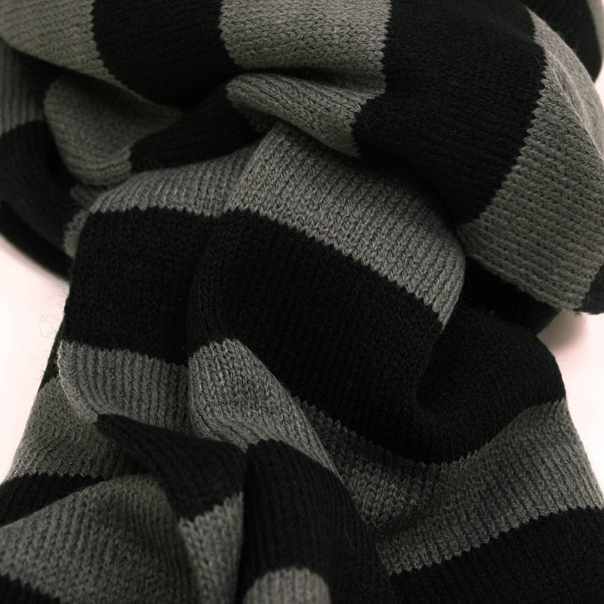 TrendsBlue Premium Soft Knit Striped Scarf, Gray & Black at  Women’s Clothing store