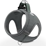 Joytale Step in Dog Harness Soft Mesh Reflective Easy Walk Medium Gray