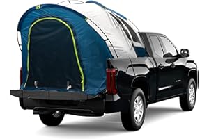 NORTH EAST HARBOR NEH Truck Bed Tent, Pickup Truck Tent, Truck Camping Tent for 2 Adults, Tent for Tailgate w/Rainfly & Storage Bag, Fits Full Size Trucks with Long Bed, 96"-98" (8'-8.2') - Gray & Blue