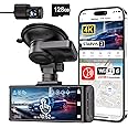 REDTIGER 4K Dash Cam Front and Rear, STARVIS 2 Sensor, Touch Screen 3.18", Voice Control, 20MB/s 5.8GHz WiFi 6 Car DashCam wi