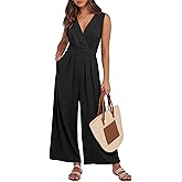 ANRABESS Women Jumpsuits Sleeveless V Neck Elegant Dressy Casual Backless One Piece Pants Romper 2026 Summer Outfits