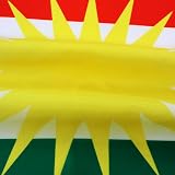 AZ FLAG Kurdistan Flag 3x5 ft 100D Polyester Two Metal Grommets view 3