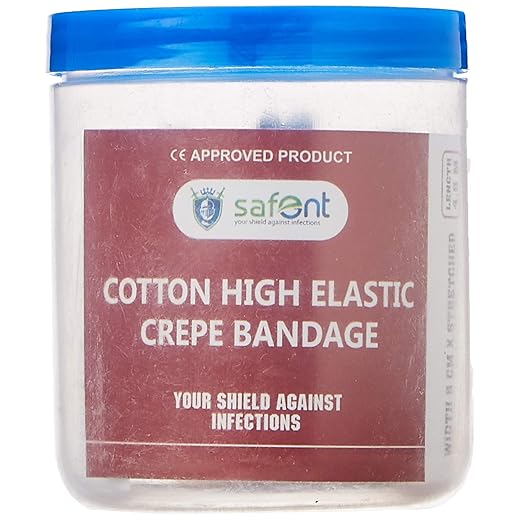 safent Cotton High Elastic Bandage (Set of 8)