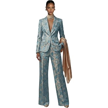 amazon ladies dress suits Amazon.com: HGps8w Formal Business Casual Pant Suits for Women Two Piece Outfits, Double-Breasted Suit Jacket & High Waisted Pencil Pants : Clothing, Shoes & Jewelry