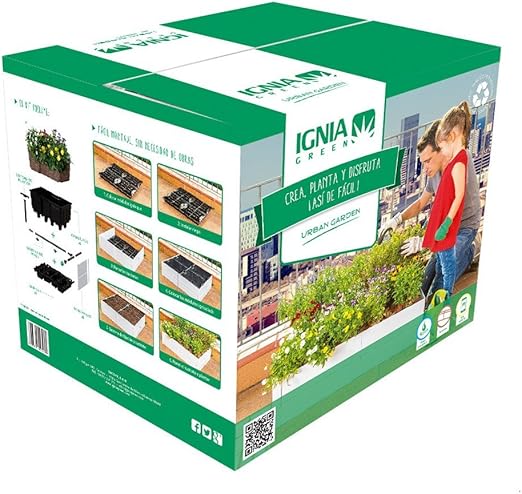Igniagreen G25401 Kit con riego, Negro, 80.0x80.0x20.0 cm: Amazon ...