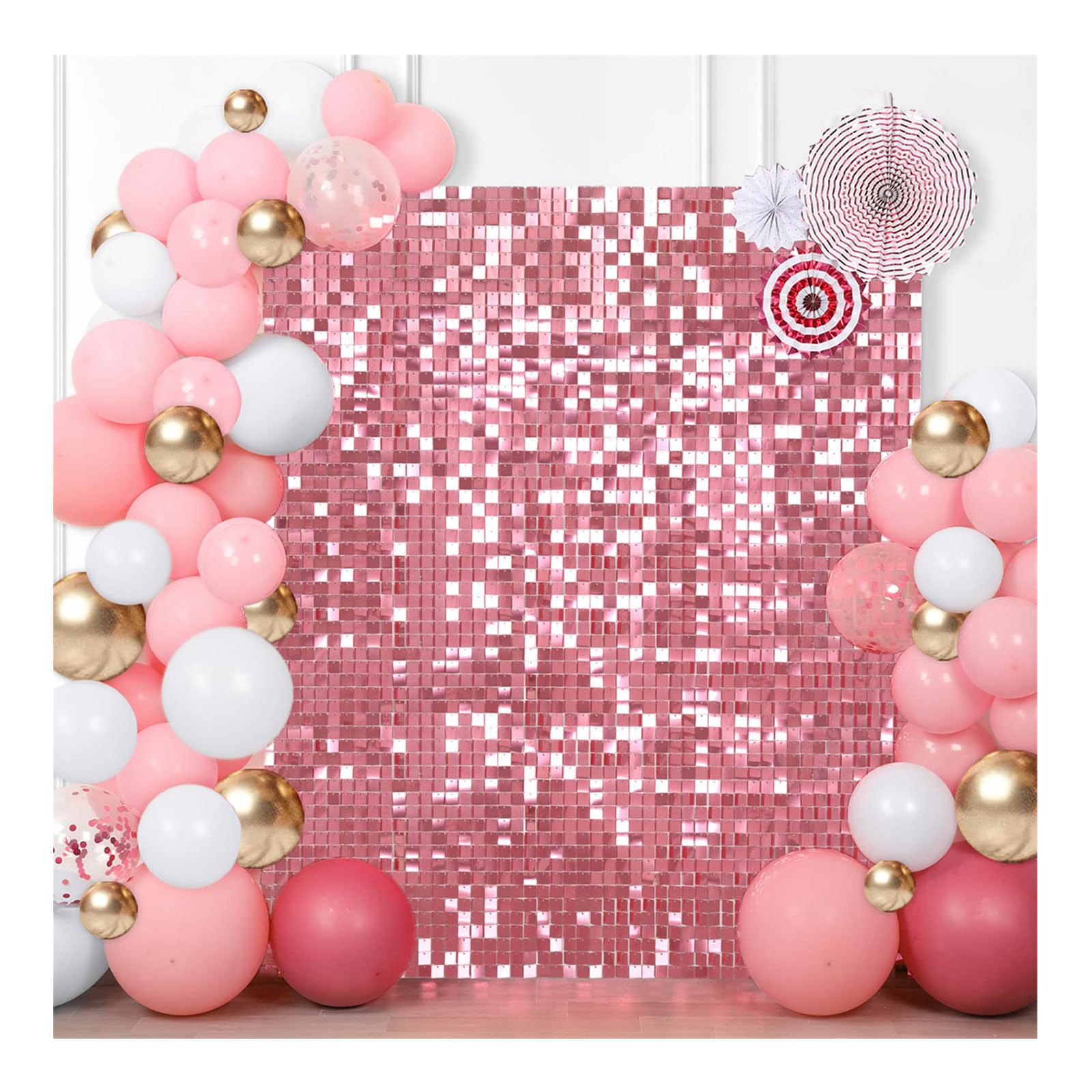Pink Shimmer Wall Backdrop (Pack of 24) Square