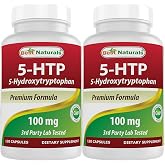 Best Naturals 2 Packs 5-HTP (5-hydroxytryptophan) 100 mg 120 Capsules | Third Party Tested, Gluten Free, Made in USA