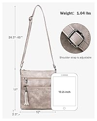 MASINTOR Crossbody Purses for Women, Multi Pocket