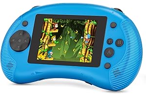 TaddToy Portable Handheld Games for Kids 3.2" Screen Game TV Output Arcade Vibration Gaming Player System Built in 199 Classic Retro Video Games with Rechargeable Battery Birthday for Boys, Girls