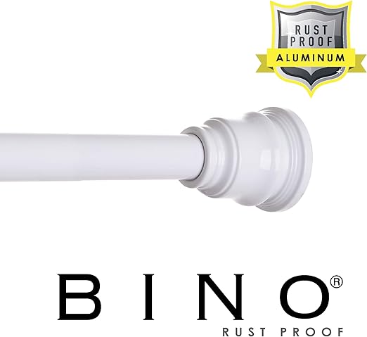 Amazon Com Bino Rust Proof Aluminum Tension Shower Curtain Rod