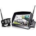 ZEROXCLUB Digital Wireless Backup Camera System Kit, IP69 Waterproof Wireless Rear View Camera + 7’’ LCD Wireless Reverse Monitor for RV/Truck/Trailer/Bus/Camper/5th Wheel (W01-7 inch)